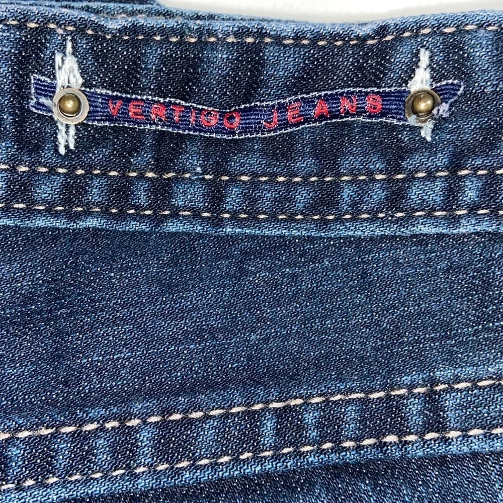 Vertigo Women’s 12 Blue Bootcut button fly Flare 5-Pocket Denim - Picture 4 of 9